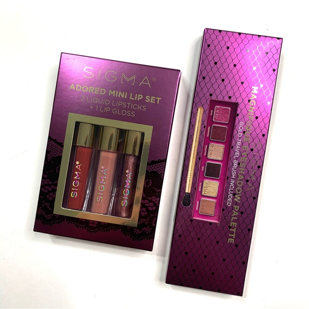 SIGMA BEAUTY “MAGNIFIQUE” Eyeshadow Palette + “ADORED” LIP SET BUNDLE